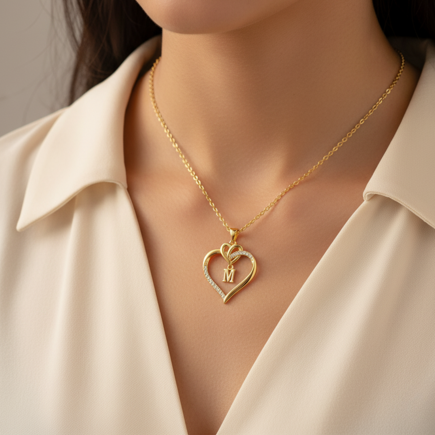 Initial Necklace "Love"