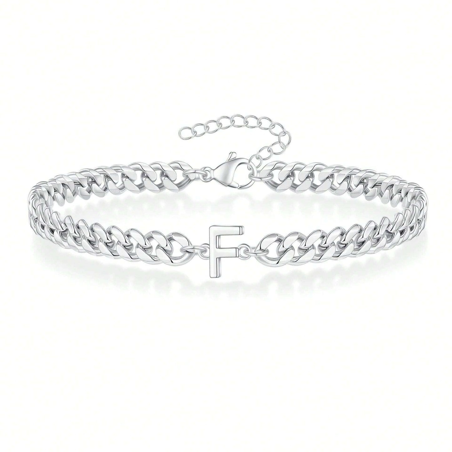 Initial Bracelet "Curb Letter"