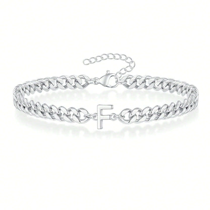 Initial Bracelet "Curb Letter"