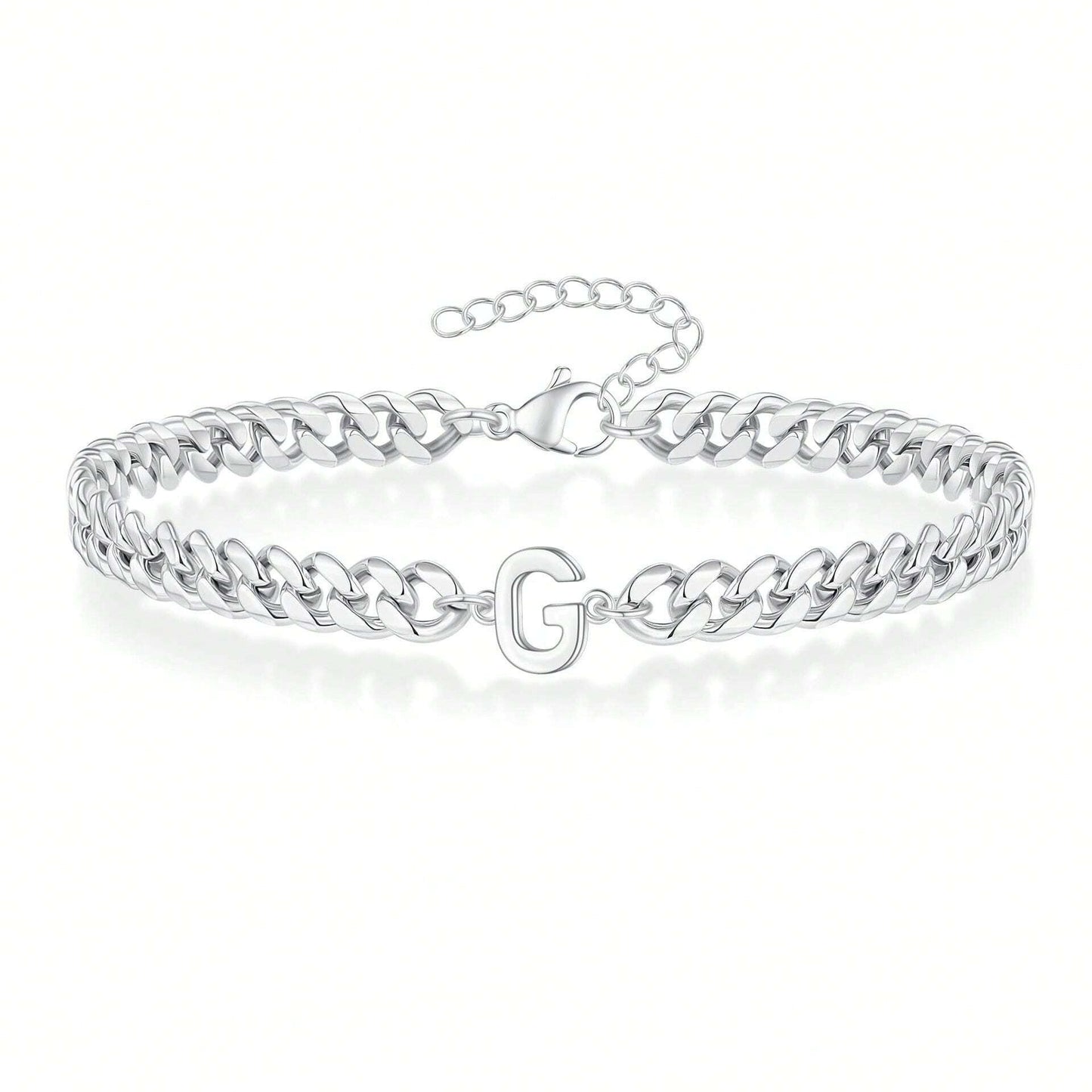 Initial Bracelet "Curb Letter"