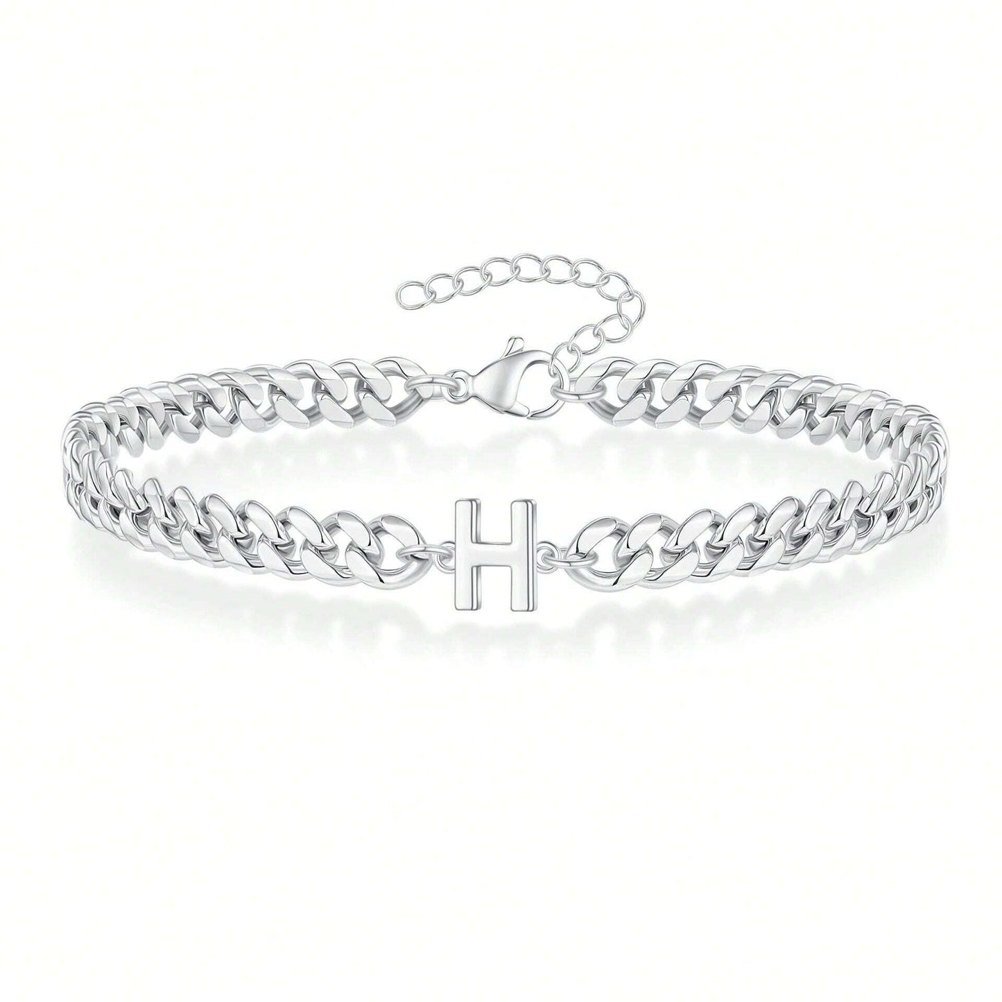 Initial Bracelet "Curb Letter"