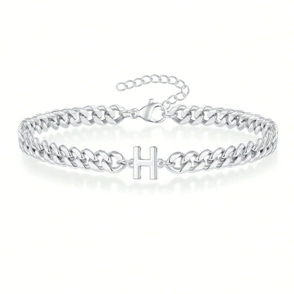 Initial Bracelet "Curb Letter"