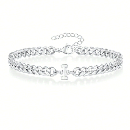 Initial Bracelet "Curb Letter"