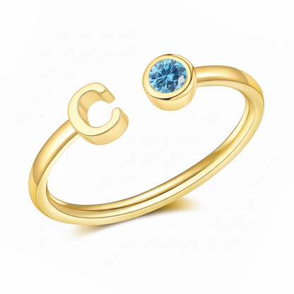 Adjustable Initial Ring "Essence"