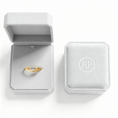 Adjustable Initial Ring "Pretty"