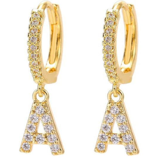 RICCARDI - BOUCLES D'OREILLES "Crystal Letter"