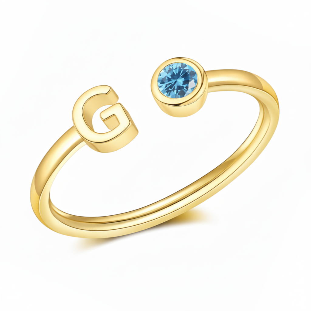 Adjustable Initial Ring "Essence"