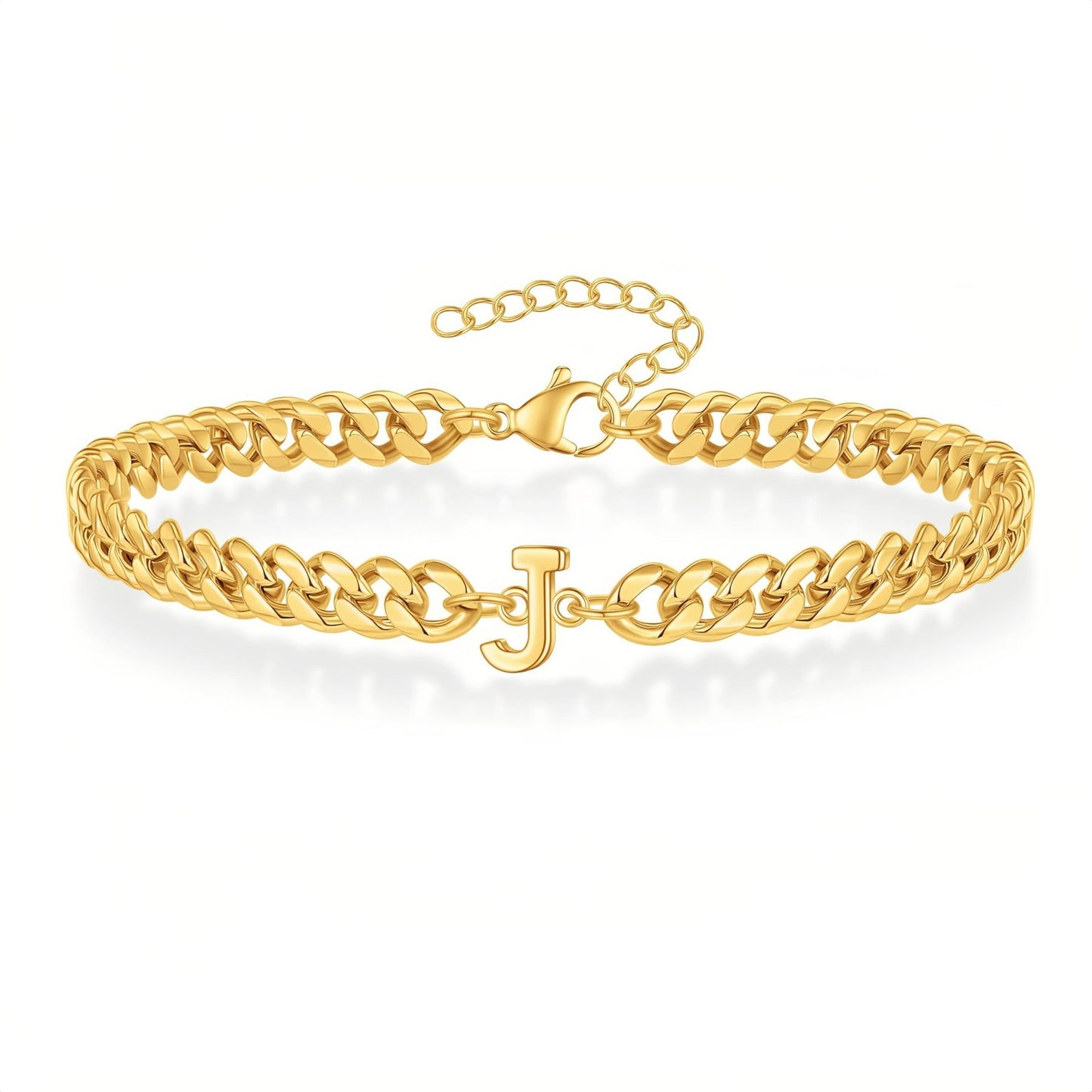 Initial Bracelet "Curb Letter"
