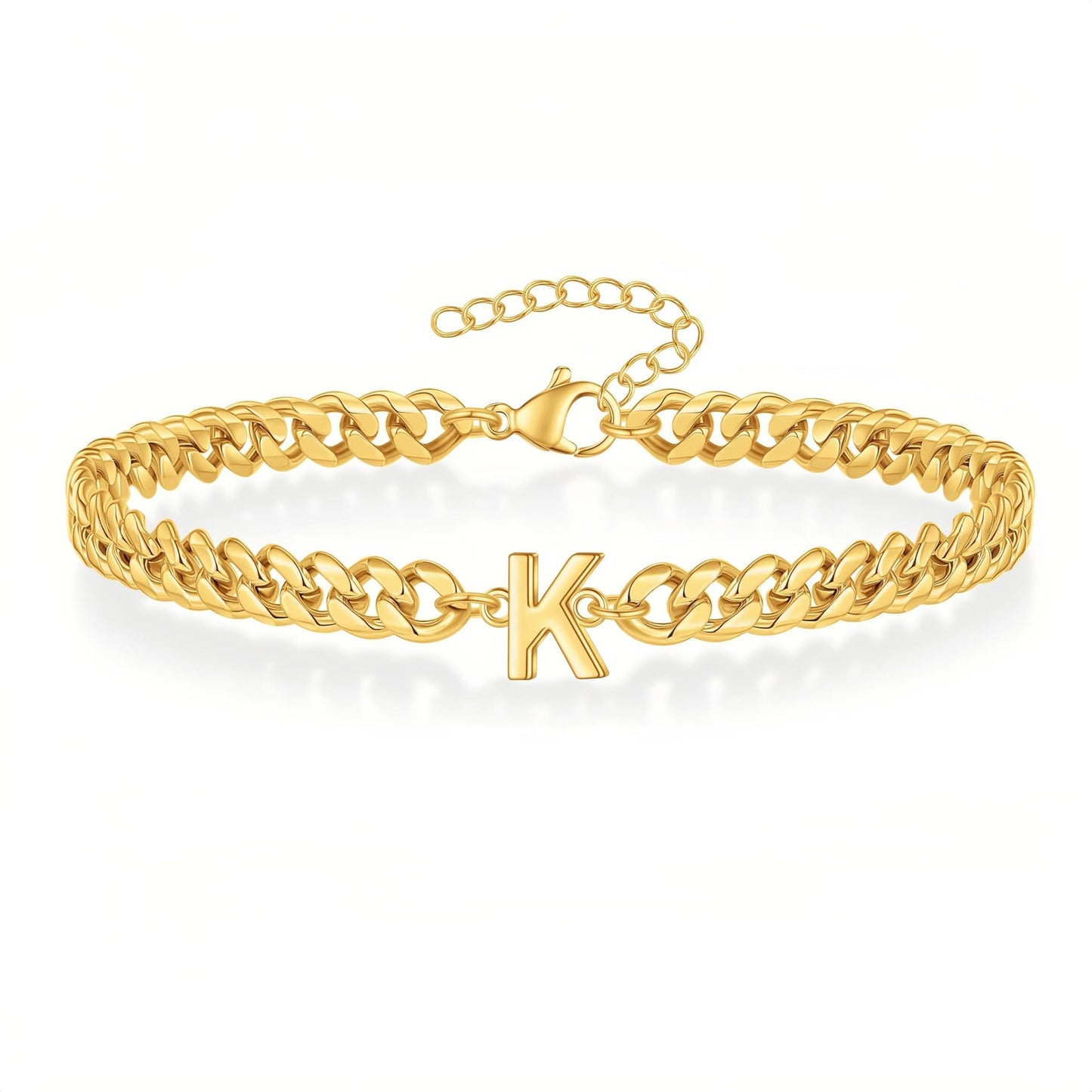 Initial Bracelet "Curb Letter"
