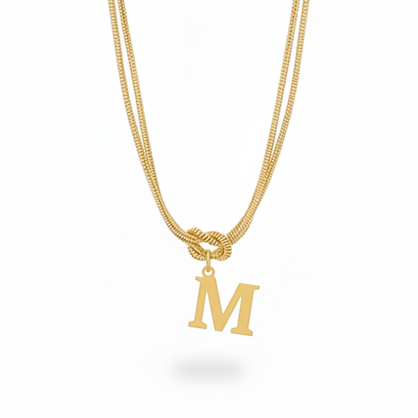 Initial Necklace "Alphabet Knot"