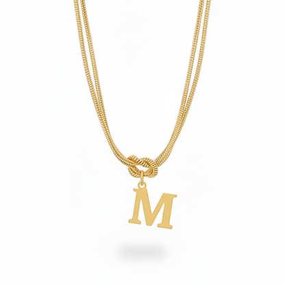 Initial Necklace "Alphabet Knot"