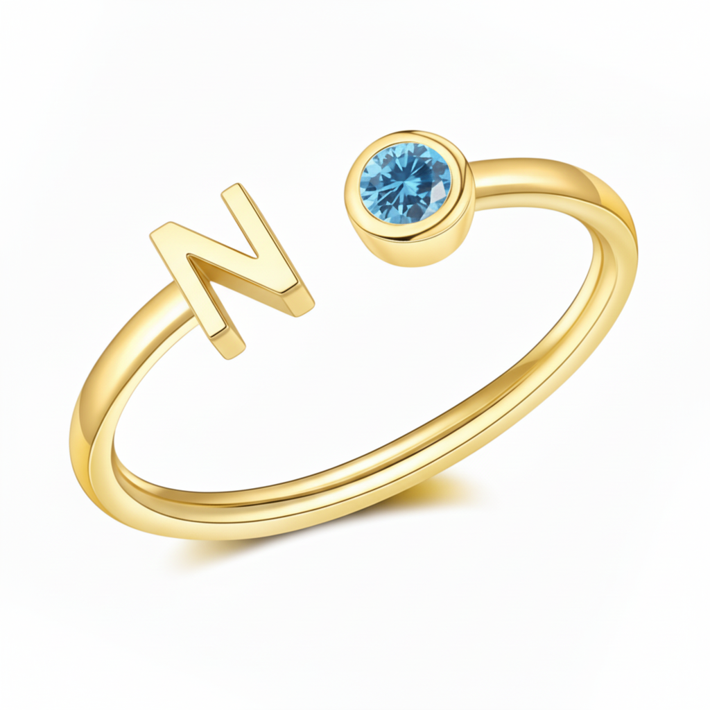 Adjustable Initial Ring "Essence"