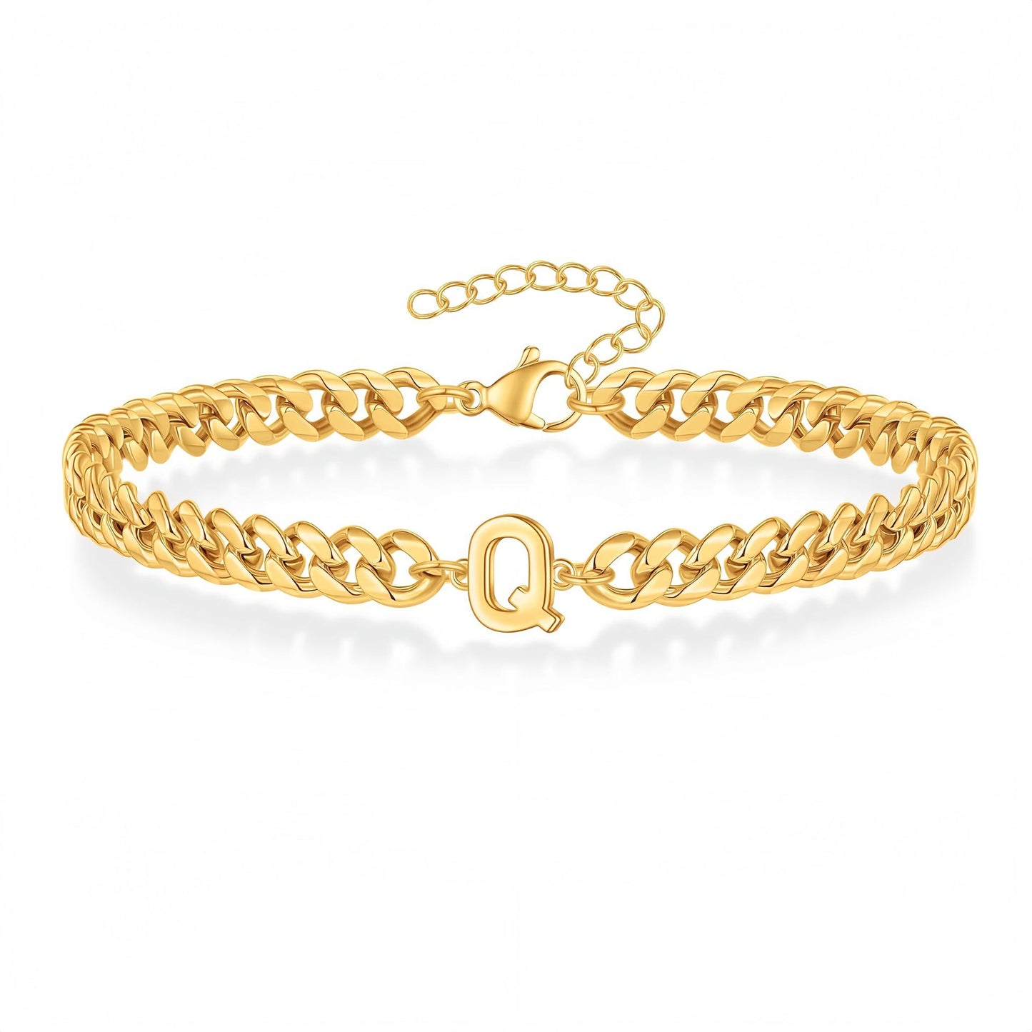 Initial Bracelet "Curb Letter"