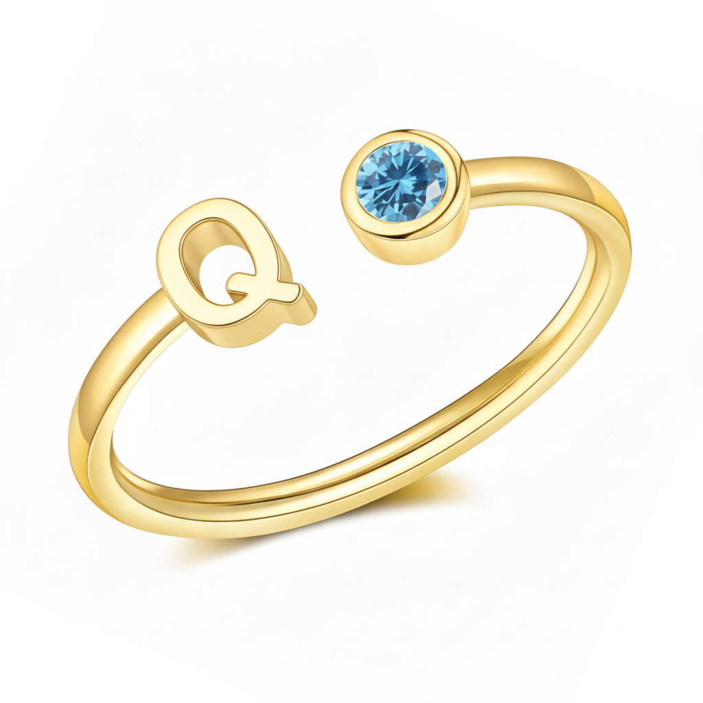 Adjustable Initial Ring "Essence"