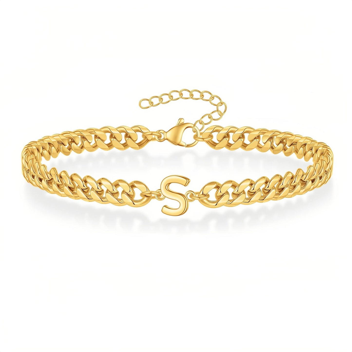 Initial Bracelet "Curb Letter"