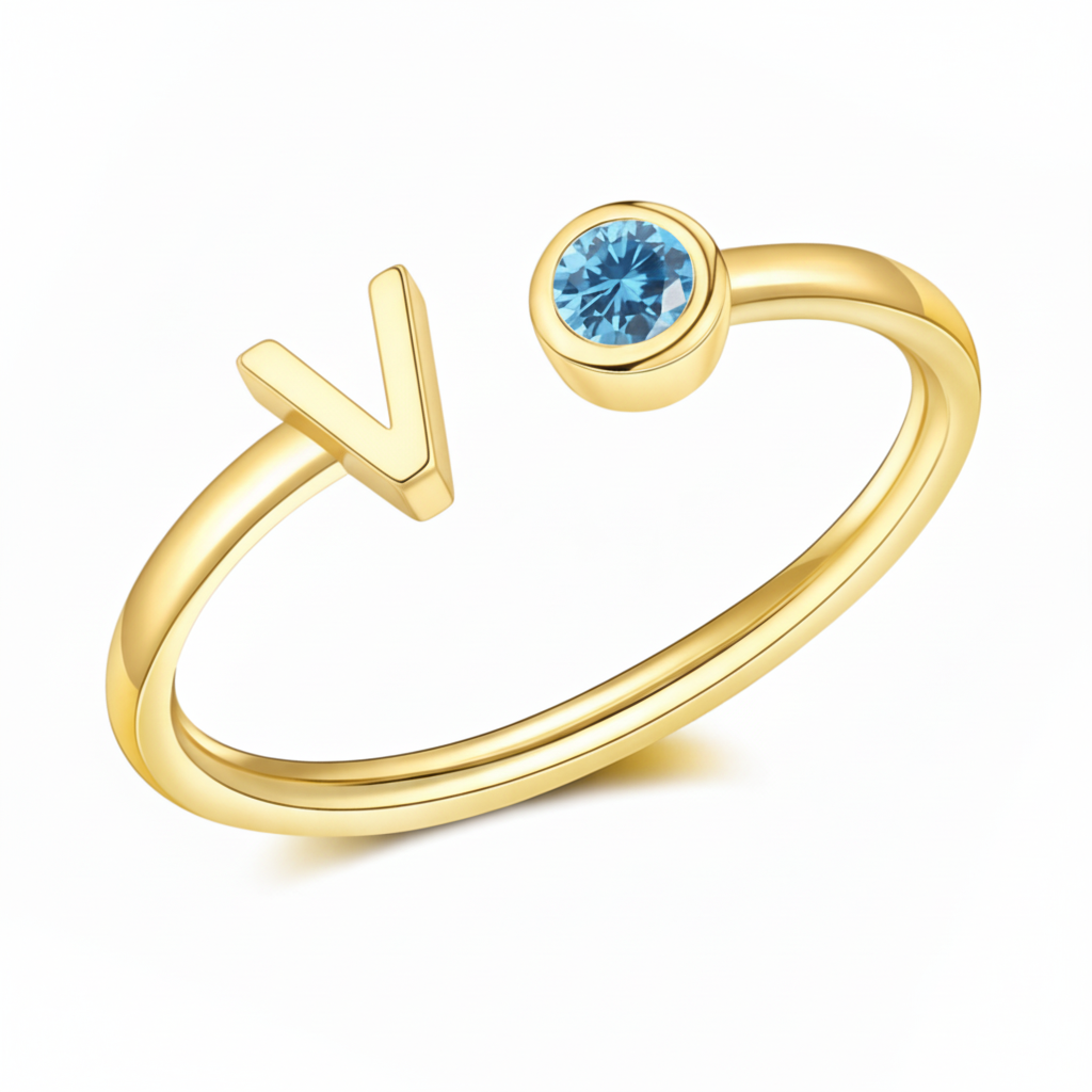 Adjustable Initial Ring "Essence"