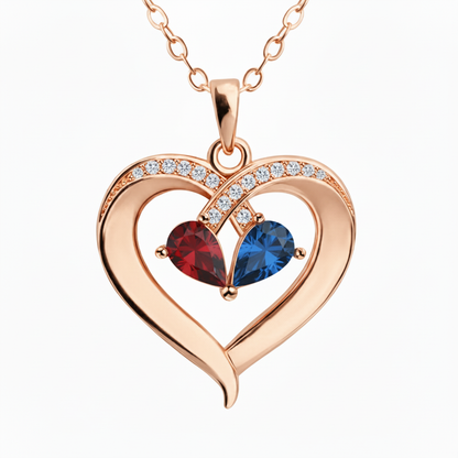 Name Necklace "Entwined Hearts"