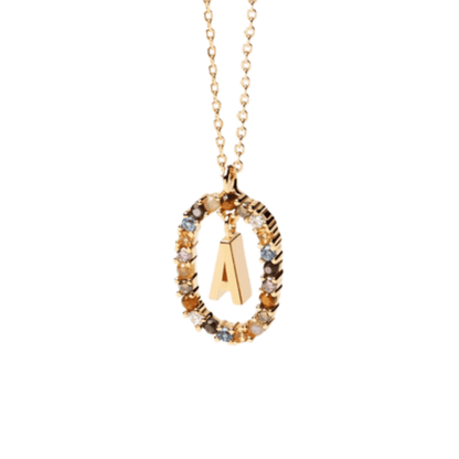 RICCARDI - COLLIER "Rainbow Shine Initial" - Riccardi
