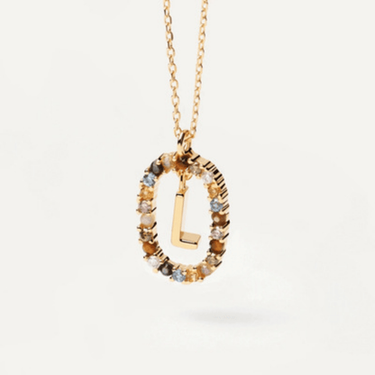 RICCARDI - COLLIER "Rainbow Shine Initial" - Riccardi