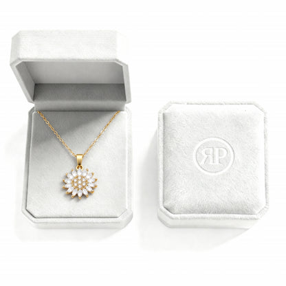 Rotating Necklace "Sunflower"