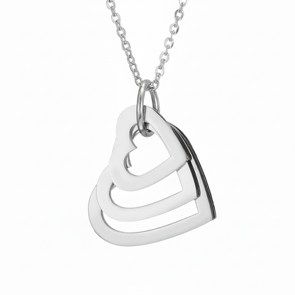 Name Necklace "Nested Hearts"